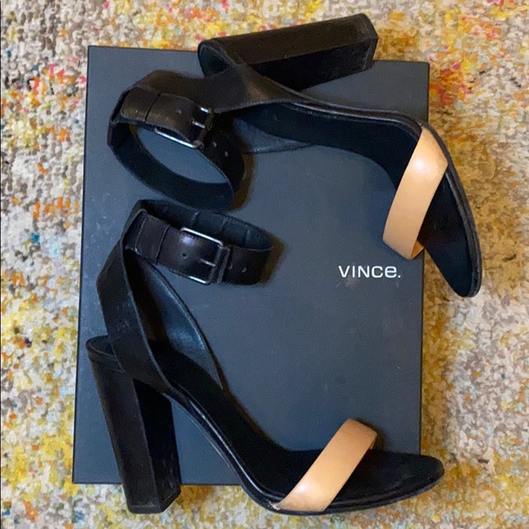Vince 🖤 Alexa leather sandal heels Shopbop $375 - Picture 5 of 8